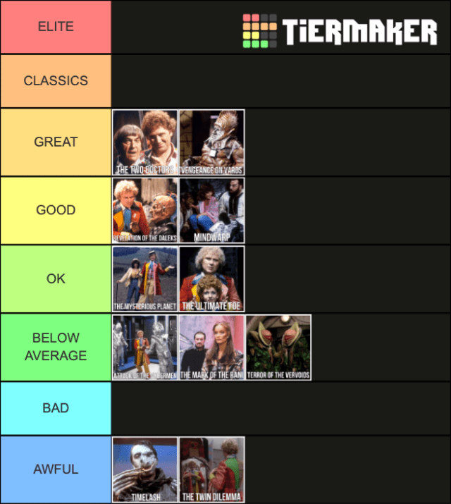 6th Doctor Tier List